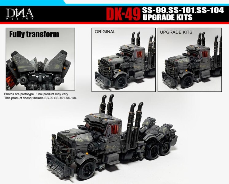 Image Of DNA Design DK 49 Scourge, Battletrap, Nightbird Upgrade Kit For Studio Series Rise Of The Beasts  (18 of 20)